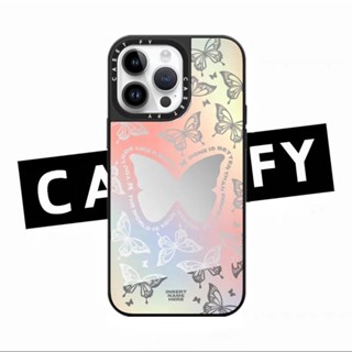 [CASETIFY] เคสป้องกันโทรศัพท์มือถืออะคริลิค แบบแข็ง ไล่โทนสี ลายผีเสื้อ สําหรับ iPhone 14 13 12 11 pro max ip 14 pro max ip 13 pro max ip 12 pro max