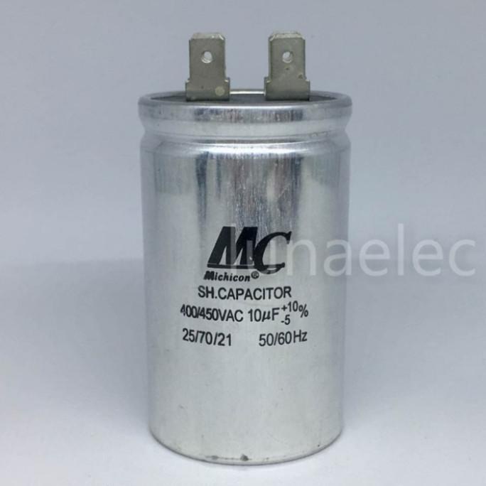 10uF 400/450V~ 10 uF 400/450VAC MC 50/60Hz 70C MC ตัวเก็บประจุแท้ pcmelektrob90 รับประกัน