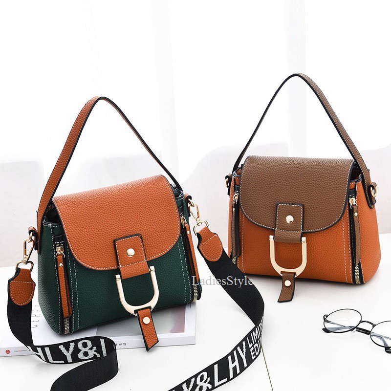 LADIESSTYLE - กระเป๋าผู้หญิง กระเป๋าถือ หนัง PU 22 Cm x 11 Cm x 18 Cm - 730 Grams [161]