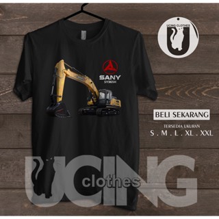 Sany SY365H เสื้อยืดลําลอง แขนสั้น พิมพ์ลายรถขุด