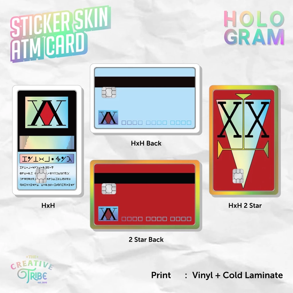 Hunter License - สติ๊กเกอร์การ์ดเกม HOLOGRAM - Vinyl ATM Debit Credit Emoney Flazz Sticker HxH Hunter x Hunter