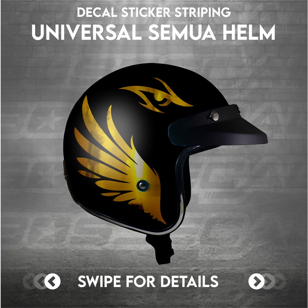 BOGO สติ๊กเกอร์หมวกกันน็อค STRIPING UNIVERSAL FULL SET WING MOTIF V1