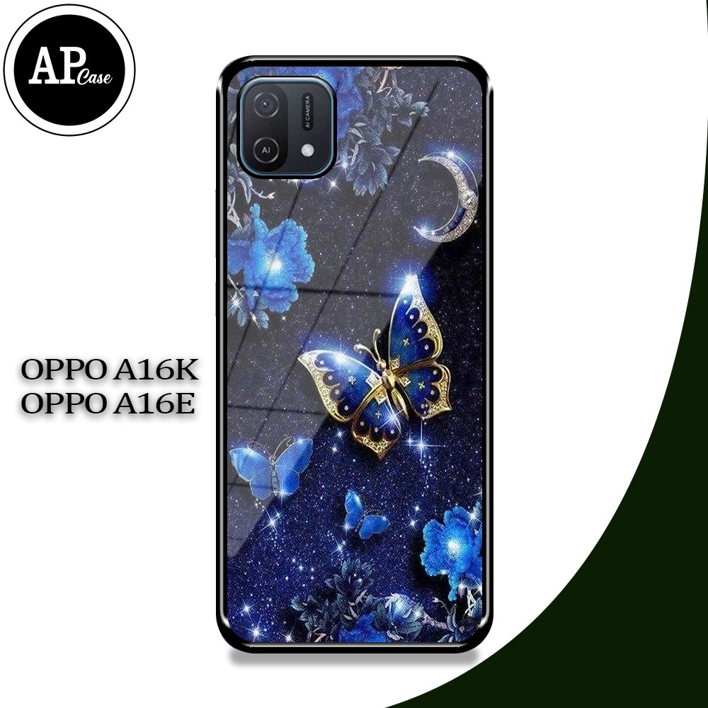 HP OPPO A16K / A16E Hardcase 2D Glossy Case ล่าสุด BUTTERFLY Motif Ap Case - Custom Case - Casing - 