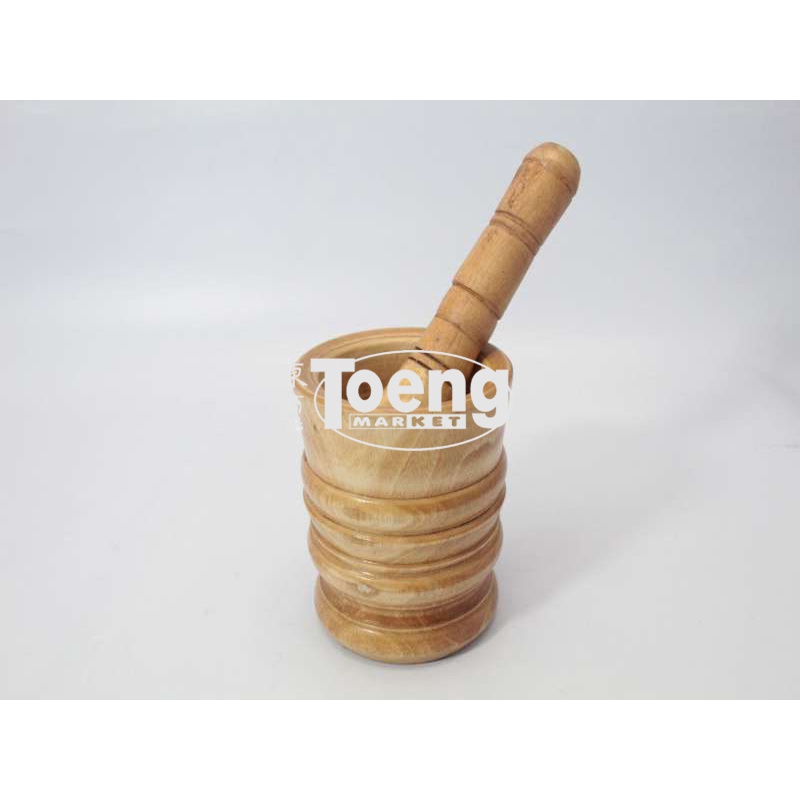 MAHOGANY MORTAR + SMALL WOODEN MORTAR RK / MORTAR / MEDICINE POUNDER