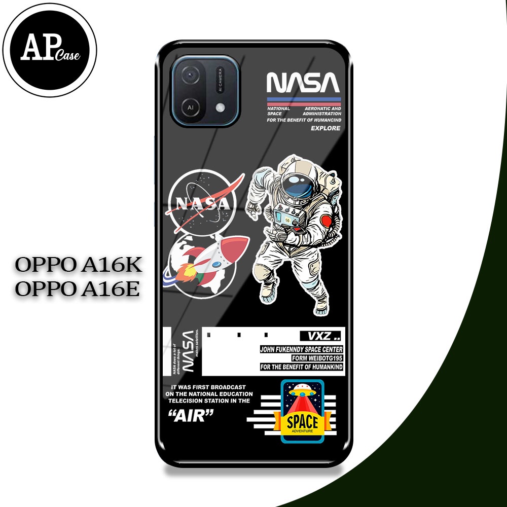 HP OPPO A16K / A16E Hardcase 2D Glossy Case NASA SERIES Motif ล่าสุด Ap Case - Custom Case - Casing 