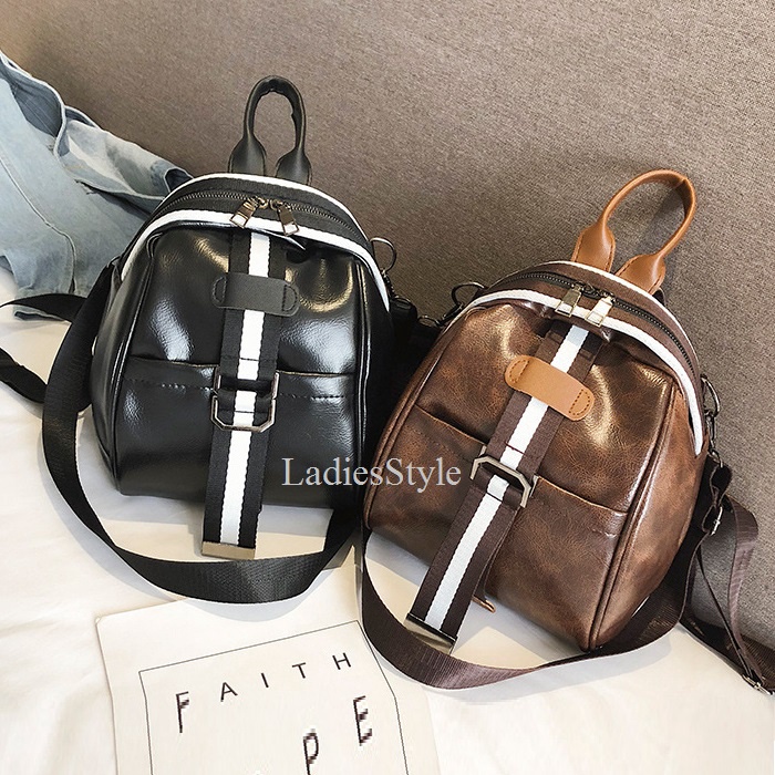 LADIESSTYLE - กระเป๋าผู้หญิง กระเป๋าเป้ หนัง PU 22 Cm x 9 Cm x 25 Cm - 550 Grams [060]