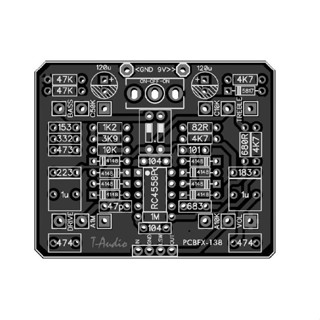 แป้นเหยียบเอฟเฟคกีตาร์ PCBFX-138 1590B DIY