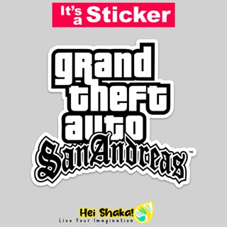 แผ่นสติกเกอร์ไวนิล Gta Grand Theft Auto San Andreas กันน้ํา สําหรับติดตกแต่งเกมเมอร์