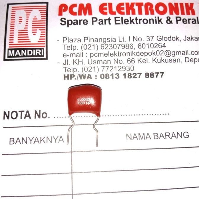 Milar 472J630V 472J 630V 472 J 630 V 4.7nF 0.0047uF pcmelektrob90 Champion