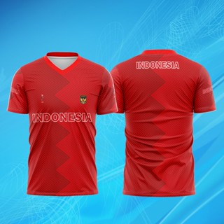 เสื้อกีฬาแขนสั้น ลายทีมชาติอินโดนีเซีย WORLD CUP 2023 U20 INDONESIA WORLD CUP 003