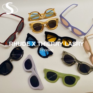 ห้องเก็บของหวาน | Rhude x Thierry Lasry "Rhodeo" (แว่นกันแดดหนา ขนาดใหญ่ ทนทาน สีดํา สีเหลือง สีฟ้า ใส ช็อคโกแลต วินเทจ ไวรัล โบลดี้ เกจ เคธ โรลลิน แว่นกันแดด)