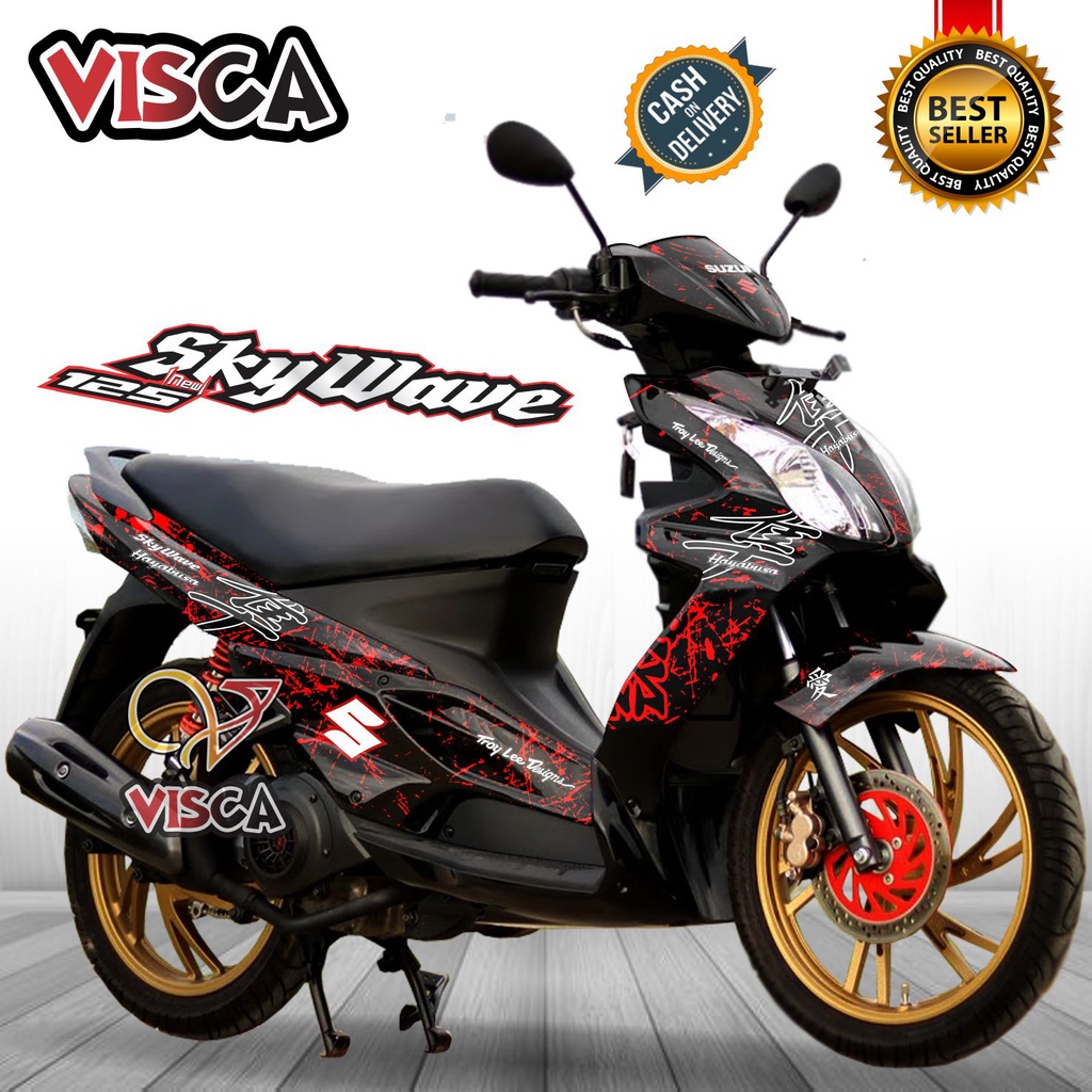 Decal Skywave 125 สติ๊กเกอร์เต็มตัว Skywave 125 Full Body Striping Skywave 125 Hayabusa