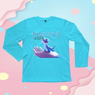 เสื้อยืดแขนยาว ผ้าฝ้าย พิมพ์ลายการ์ตูน FROZEN 2 BRUNI สําหรับเด็ก