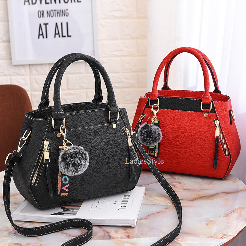 LADIESSTYLE - กระเป๋าผู้หญิง กระเป๋าสะพาย หนัง PU 26 Cm x 13 Cm x 21 Cm - 930 Grams [167]