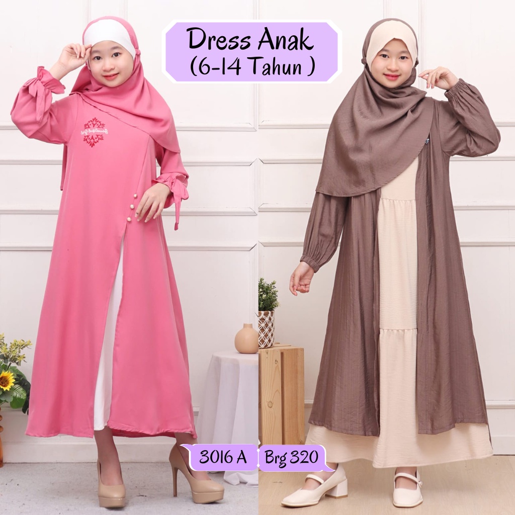 (6 -14 ปี) NEWEST GIRLS& 39; DRESS CLOTHES / GIRLS& 39; FASHION CLOTHING 3016A X 320