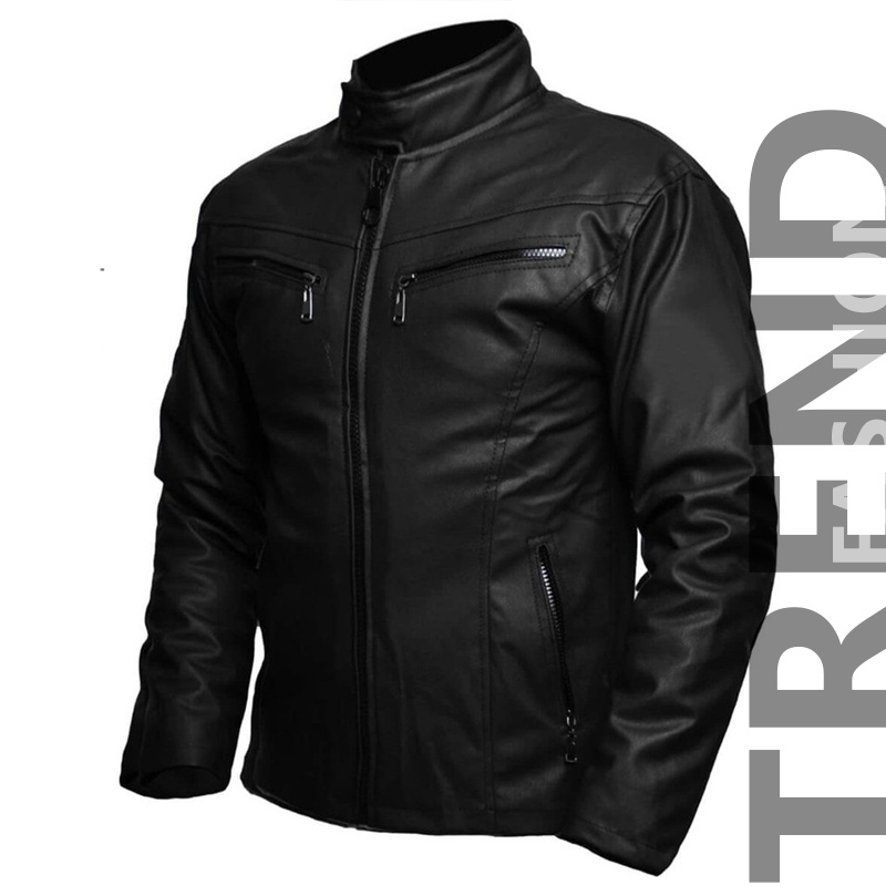 Trf Rider and Bankers Night Black Leather Jacket / Riders Men& 39;s Jacket