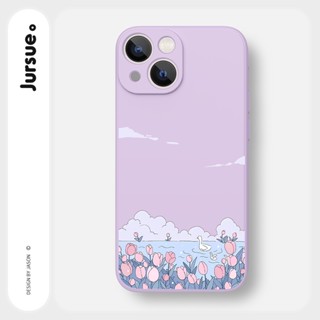 JURSUE เคสไอโฟน เคสซิลิโคนนุ่มกันกระแทกน่ารักตลก เคสโทรศัพท์ Compatible for iPhone 14 13 12 11 Pro Max SE 2020 X XR XS 8 7 6 6S Plus พลัส Y3010