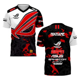 เสื้อกีฬาแขนสั้น ลายทีม Rog Gaming