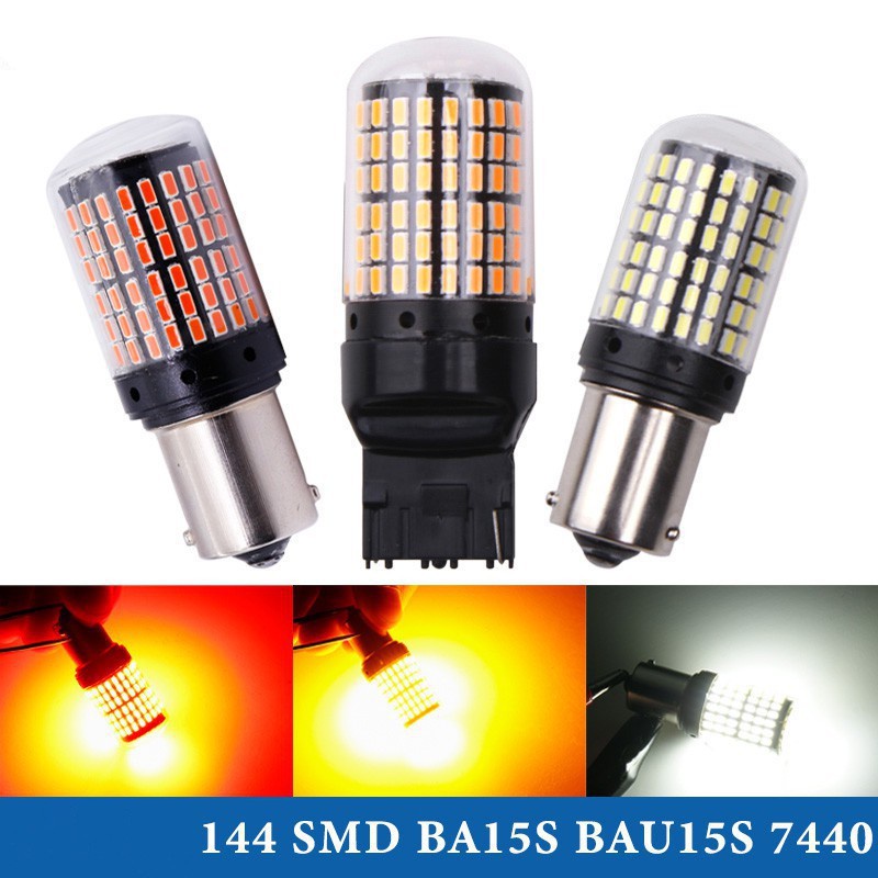 T20 144 ไฟเลี้ยว LED 2 ชิ้น / T20 144 ไฟเบรค LED สว่างเป็นพิเศษ