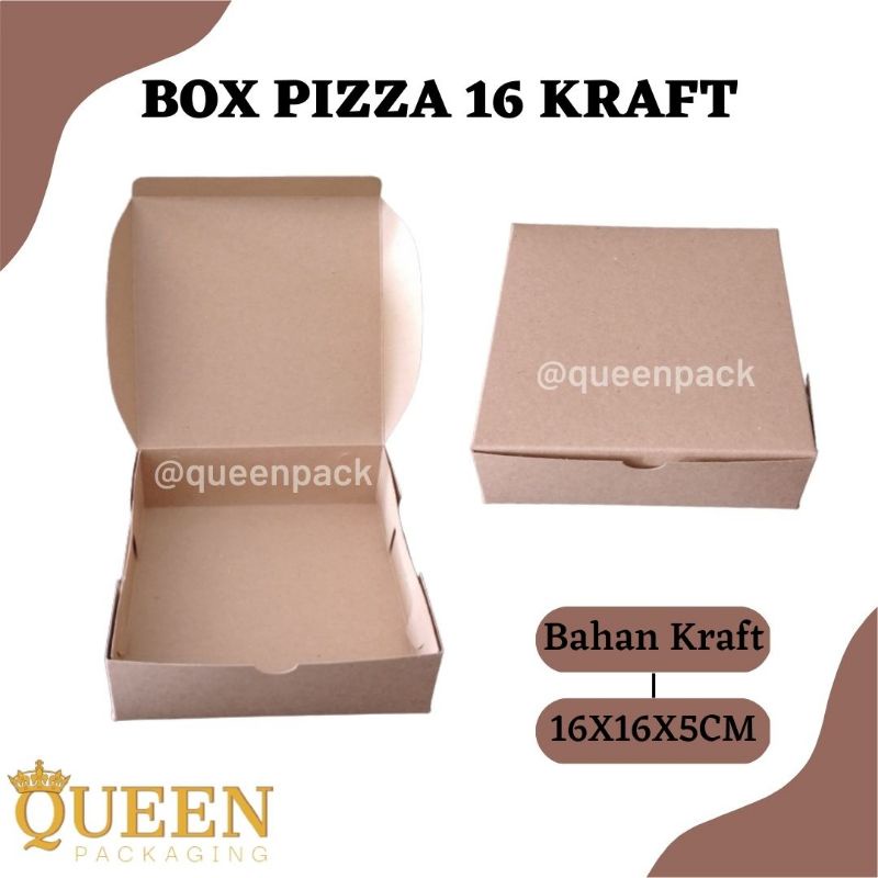PIZZA BOX 16 KRAFT | กล่องพิซซ่า | กล่องพิซซ่า | การ์ดบอร์ด KRAFT