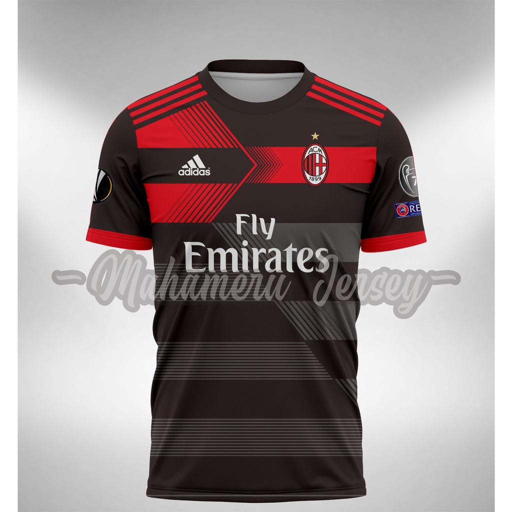 เสื้อแข่ง Ac Milan Third 3 2017 2018