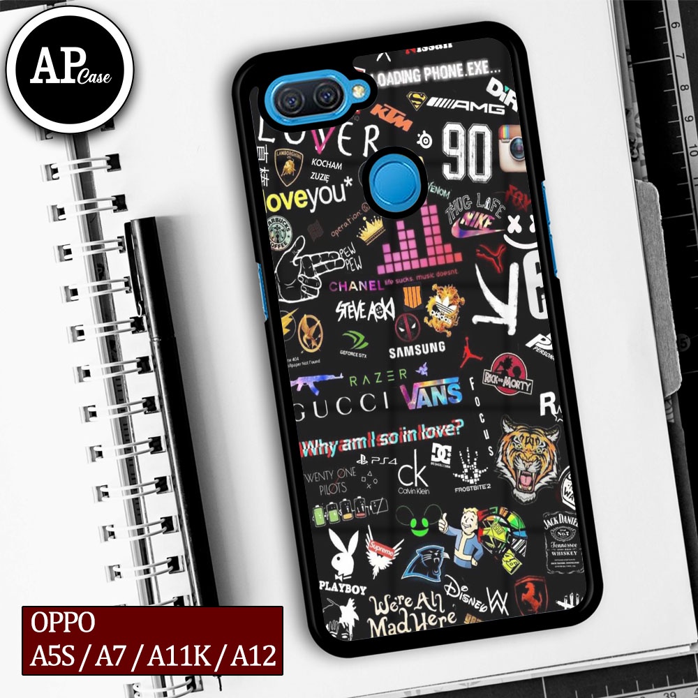 HP OPPO A5S / A7 / A11K / A12 Hardcase 2D Glossy Case [MOTIF AE37MBLR] เคส Ap ล่าสุด - เคสแบบกําหนดเ
