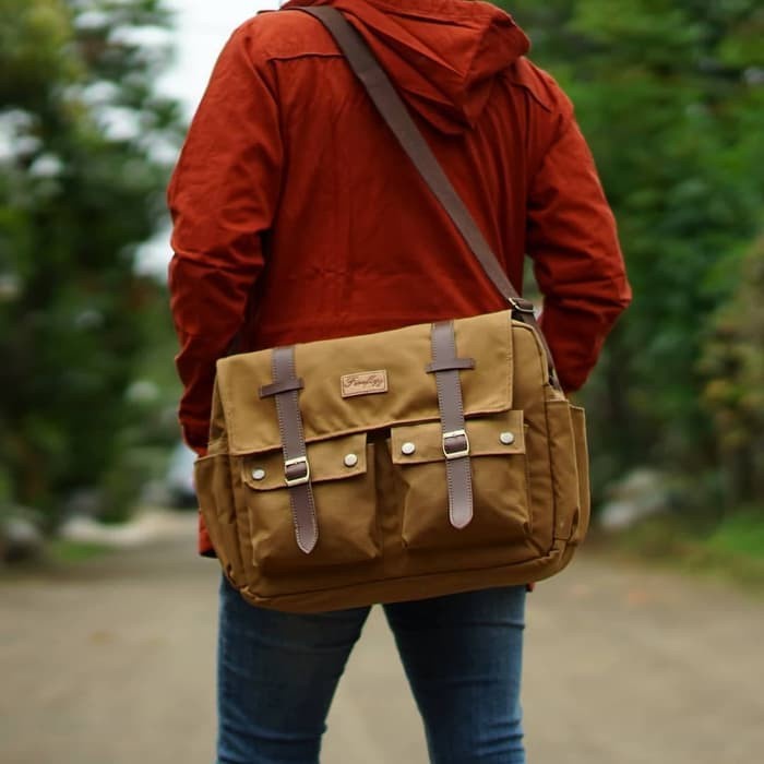 กระเป๋าผ้าใบผู้ชาย WORK MESSENGER BAG - FIREFLY ORION KHAKI - KHAKI LATEST TRENDY U0Q2