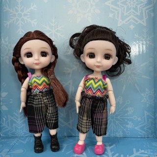 ใหม่ BjD ตุ๊กตา 13 ซม. ข้อต่อขยับได้ 13 ข้อต่อ ตาสีฟ้าน่ารัก พร้อมเสื้อผ้า รองเท้า ขนาดเล็ก ของขวัญ สําหรับเด็กผู้หญิง Diy