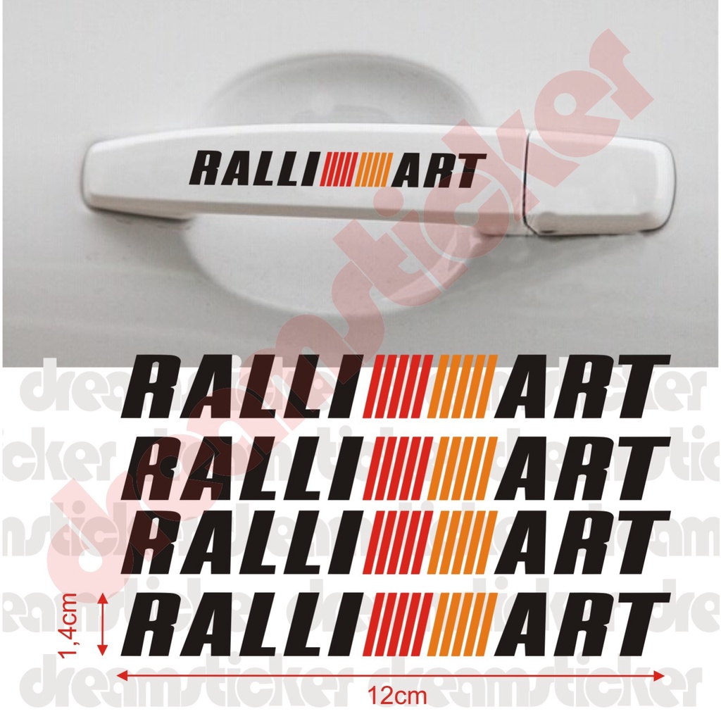 สติกเกอร ์ มือจับประตูรถมือจับประตู Ralliart Ralli Art