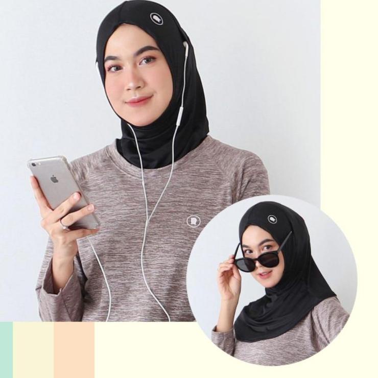 ล่าสุดϟday Hijab Sport Headphone Hijab Sports Muslimah Instant