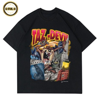 เสื้อยืด ลายการ์ตูน KAOS Tiedye DEVIL LOONEY TUNES KAOS VINTAGE | รองเท้าบูท | เสื้อยืด พิมพ์ลาย DISTRO OVERSIZE สีดํา สําหรับผู้ชาย และผู้หญิง