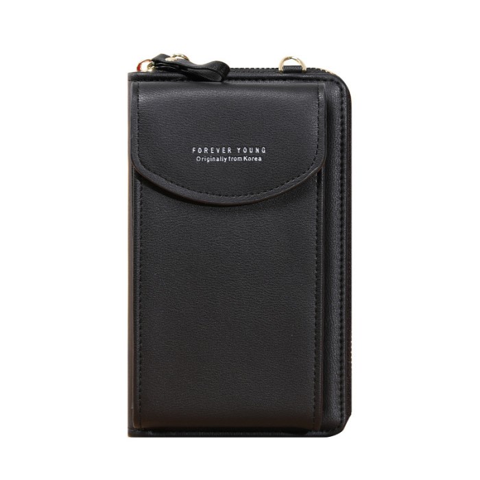 FOREVER YOUNG MULTIFUNCTIONAL กระเป๋าผู้หญิง HP WALLET BAG - BLACK TRENDY ใหม่ล่าสุด ELEGANT CURRET 