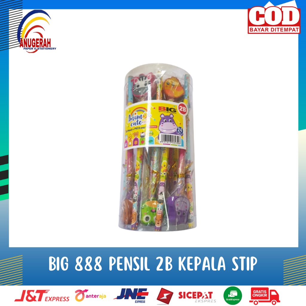 BIG 888 2B TUBE PENCIL พร้อมหัวหมุน (ชิ้น)