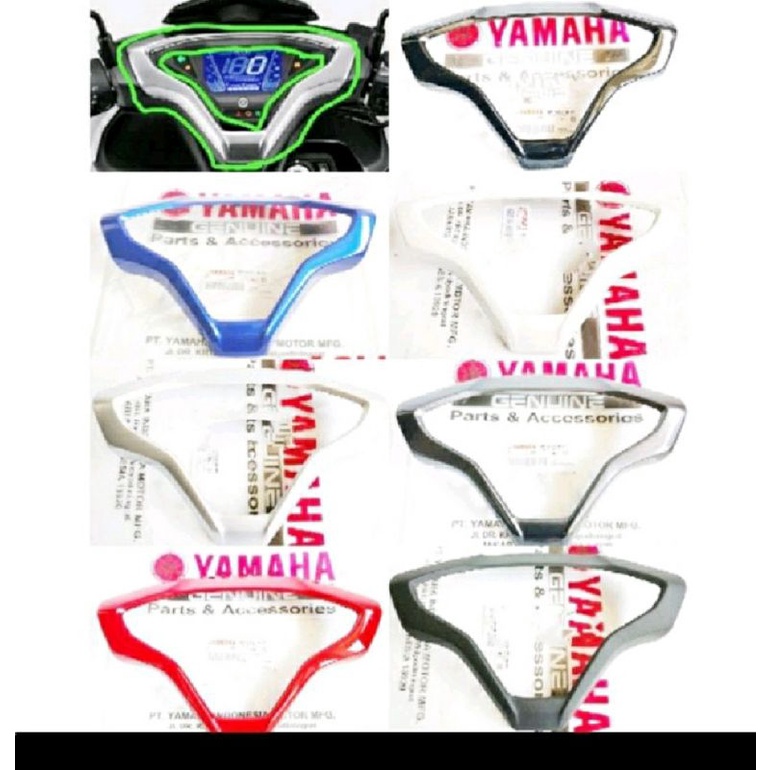 Merah HITAM ฝาครอบ METER SPEEDOMETER TOP SPIDOMETER YAMAHA ใหม่ทั้งหมด AEROX เชื่อมต่อสีดํา แดง เงิน สีเทา PART ต้นฉบับจาก YAMAHA