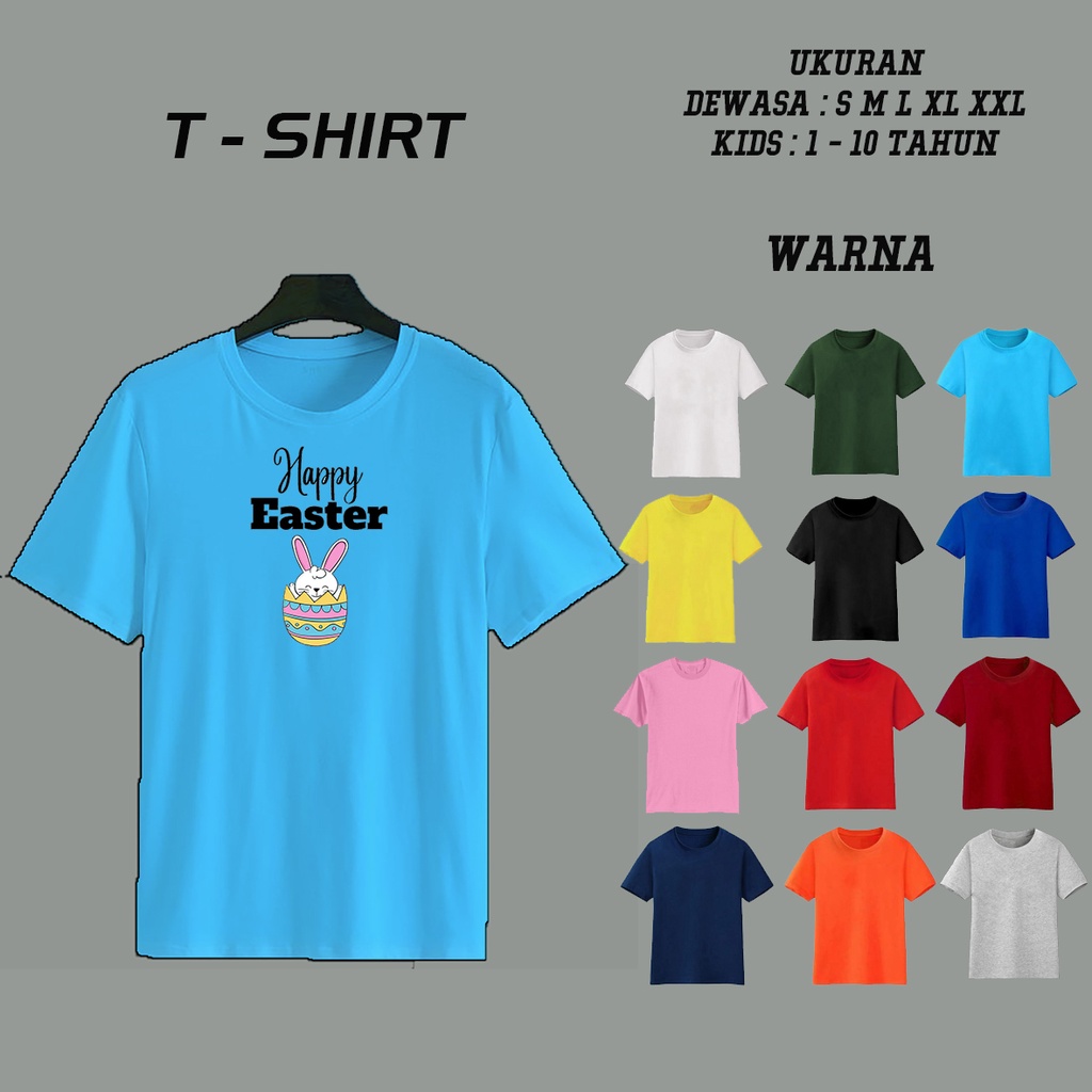 C053 HAPPY EASTER T-SHIRT / EASTER SPIRITUAL T-SHIRT / JESUS CHRISTIAN TSHIRT / คู่รักครอบครัวคาทอลิ