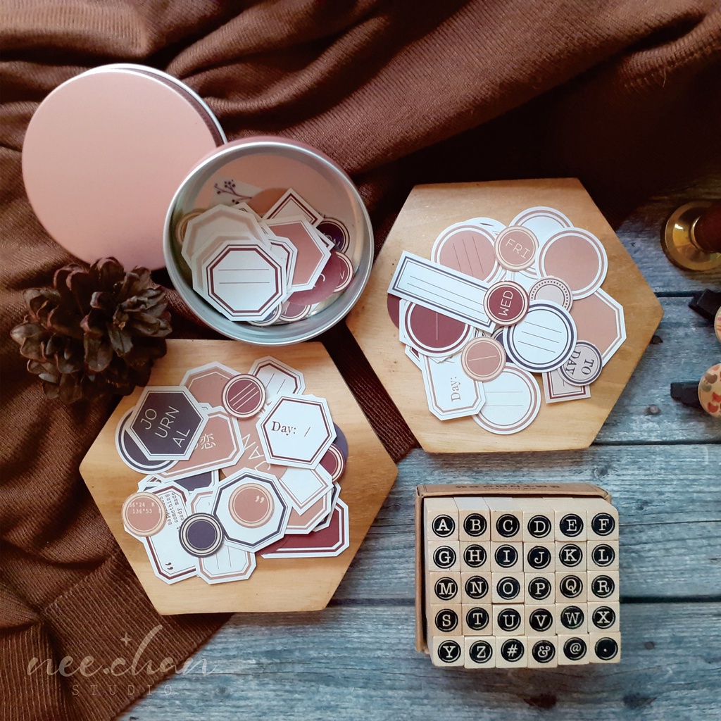 Deco Sticker / Journal Sticker / Die Cut Sticker / Art Journal / Blueberry Waffle Series