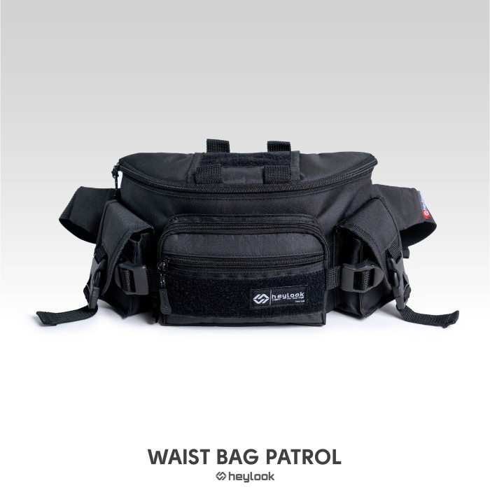 WAIST BAG MENS PATROL TACTICAL OUTDOOR SELEMPANG BAG สําหรับ GUYS HEYLOOK - สีดํา ใหม่ล่าสุด RECENT 