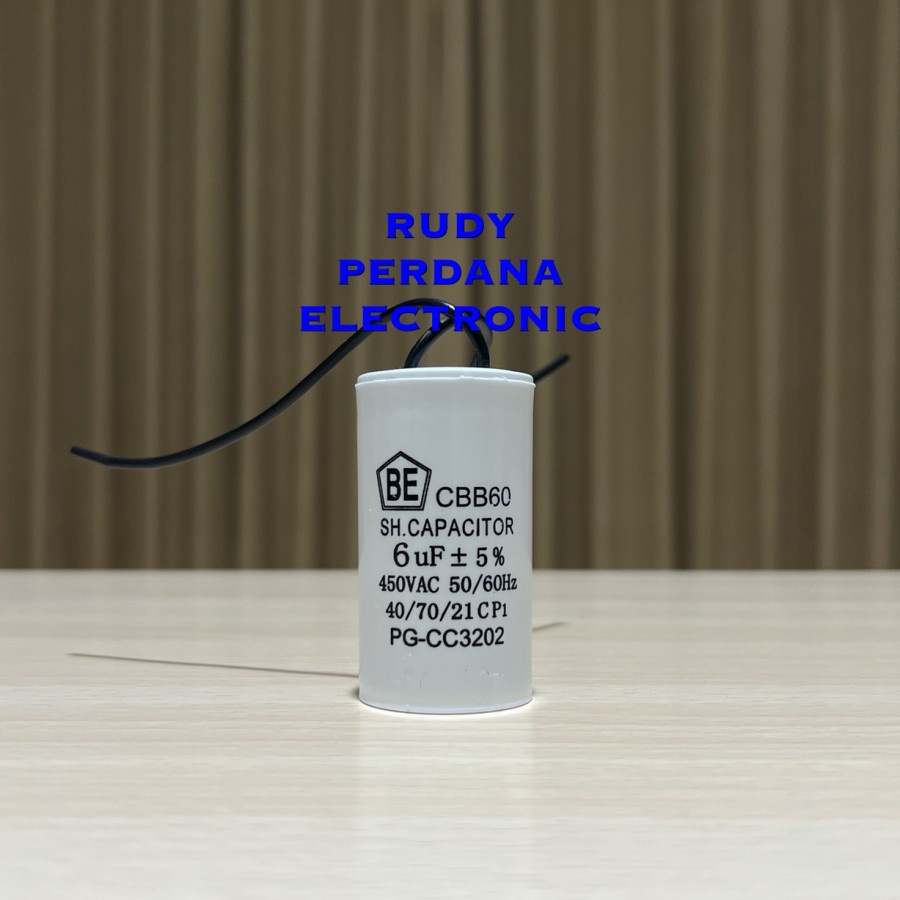 ปั๊มน้ํา CAPACITOR ทรงกลม 6UF 450V 6 UF 450 VOLT CBB60 2