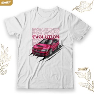 เสื้อยืด พิมพ์ลาย Lancer Evolution VIII Tuner Super Maroon evo 8th mitsubishi JDM BAJU DISTRO