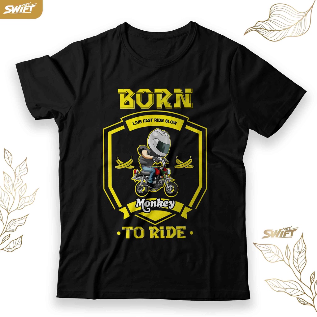 เสื้อยืด Honda MONKEY BORN TO RIDE biker TSHIRT BAJU DISTRO