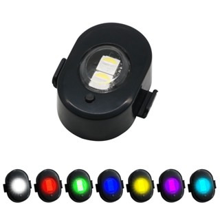 ไฟแฟลช LED ไร้สาย 7 สี ป้องกันการชน สําหรับโดรน เครื่องบินบังคับ FPV 1 2 ชิ้น