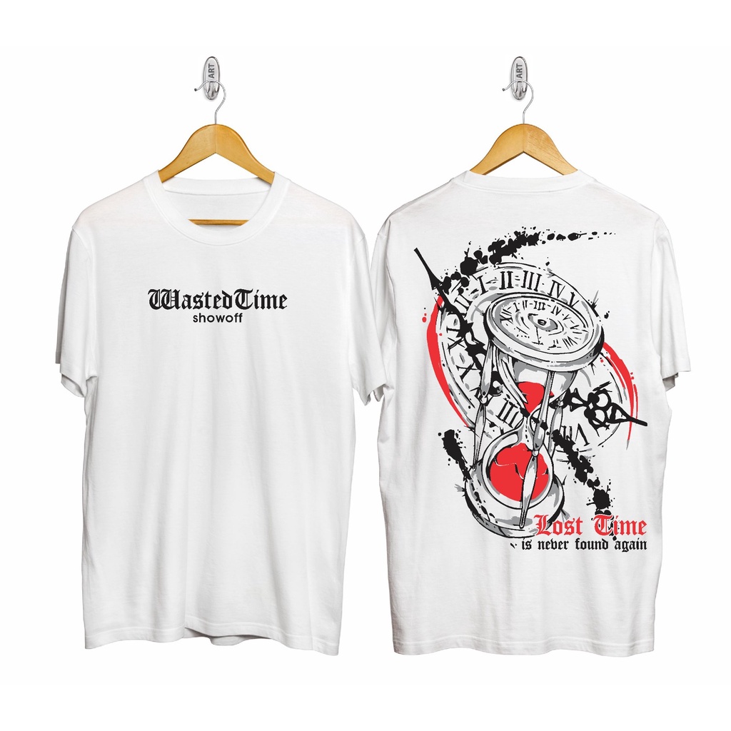 ใหม่ KAOS DISTRO SCREEN PRINTED T-SHIRTS / WANTED TIME T-SHIRTS / TIME T-SHIRTS 30S