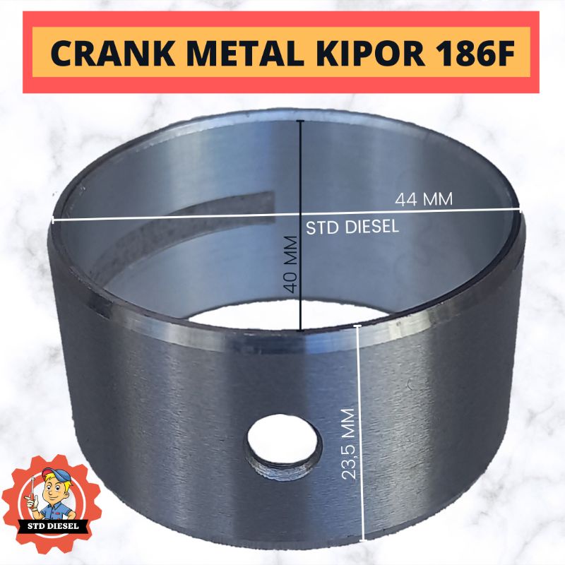CRANK โลหะ KIPOR 186F 186FA 186 โลหะที่นั่ง STD มาตรฐาน