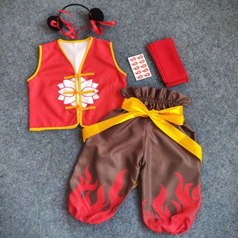 * cosplay * Nezha เสื้อผ้าเด็กผู้หญิง Nezha Magic Boy การแสดงเครื่องแต่งกาย cos ฮาโลวีนชุด Nezha ชุด