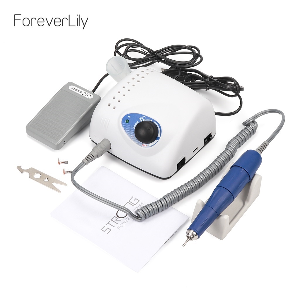 Foreverlily เครื่องมือตะไบเล็บไฟฟ้ามัลติฟังก์ชั่น 35000rpm 65w 210 105l Brushless สําหรับเล็บเท้า