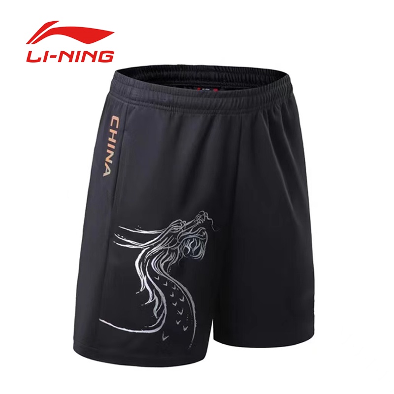 Li Ning ใหม่ กางเกงขาสั้น เหมาะกับการวิ่ง เทนนิส สําหรับผู้ชาย ผู้หญิง 92001