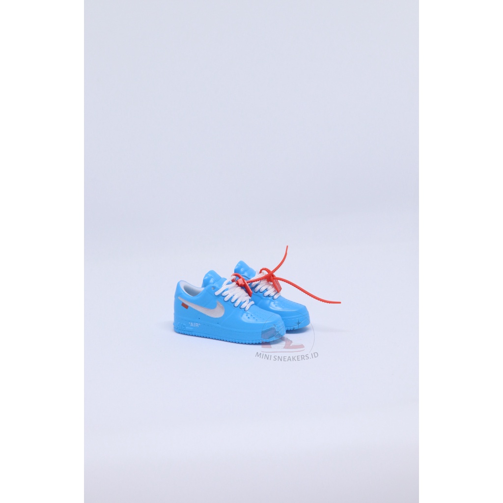 GANTUNGAN SNEAKER KEYCHAIN 3D AF1 LOW X OW MCU UNIVERSITY BLUE ไม้แขวน