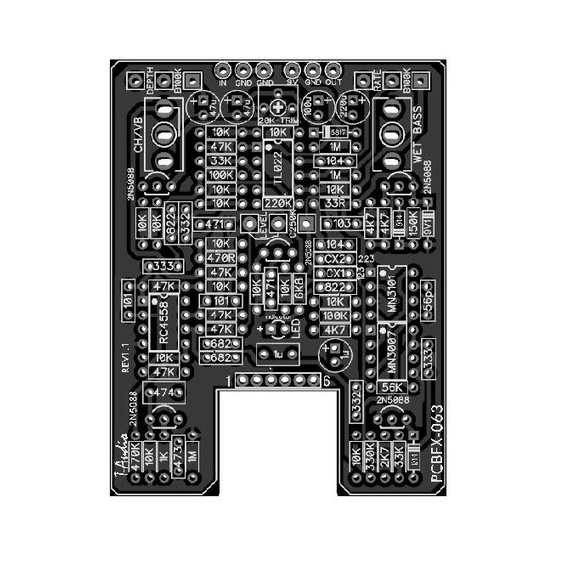 T-Audio PCBFX-063 จาก Boss CE2 CE-2 Chorus PCB Pedal Modulation กีตาร์ MN3007 MN3101