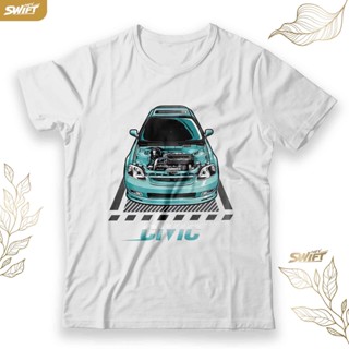 เสื้อยืด พิมพ์ลาย Honda Civic Japan JDM DISTRO