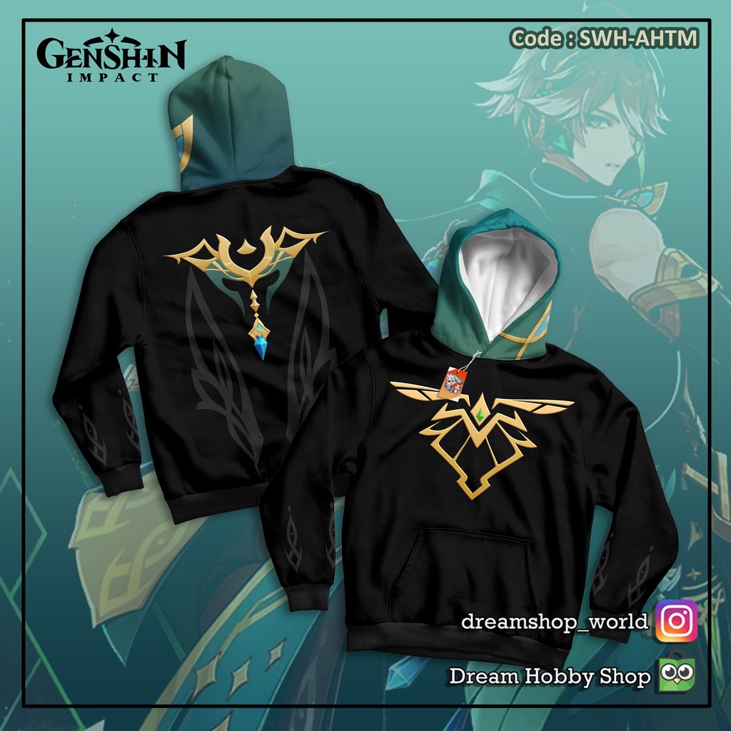 เสื้อกันหนาวHoodieอะนิเมะเกมAlhaitham Genshin Impact